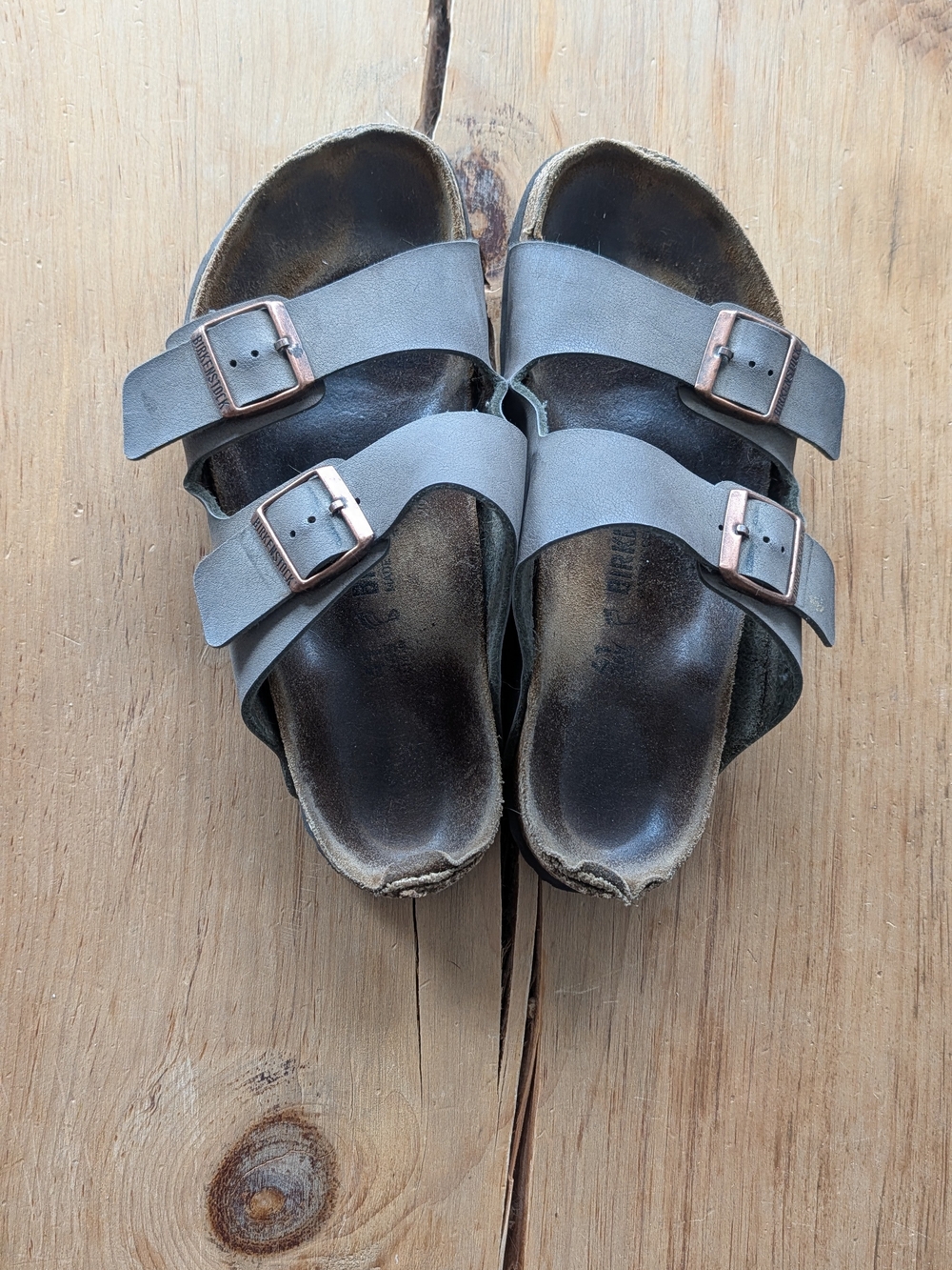 Birkenstock Arizona Sz 41 Soft Footbed Birko-Flor Grey